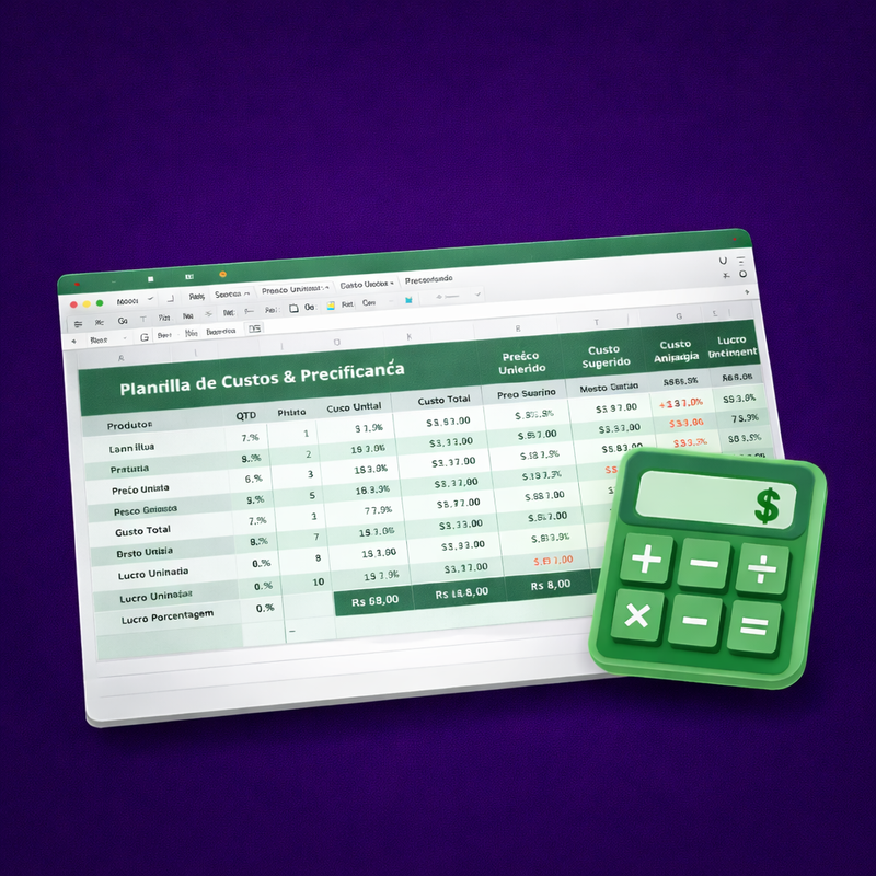 Planilha de Custos & Precificação Automática